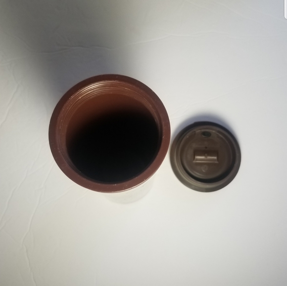 STARBUCKS 2010 INSULATED COFFEE TUMBLER BURLAP - Picture 8 of 8